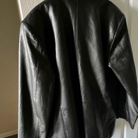 Mens Barneys leather Blazer - Picture 9 of 12